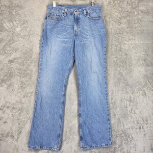 Vintage Levis 515 Boot Cut Jeans Womens 12 Blue Light Wash USA 90s Cotton